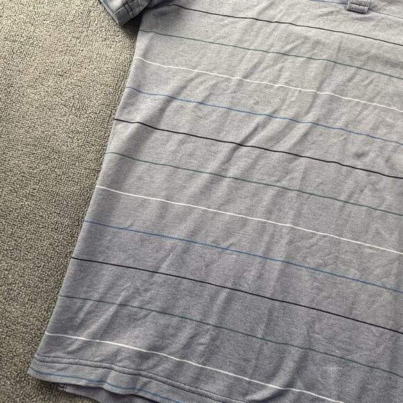 Travis Mathew Polo Shirt Medium Striped Short Sleeve Golf Golfing Casual Men's - Picture 7 of 14
